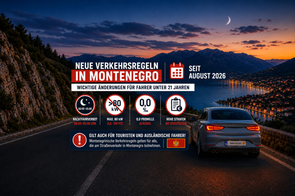 2026 neue verkehrsregeln in montenegro