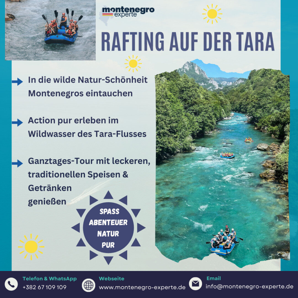 rafting auf dem wilden Tara Fluss